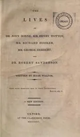Cover of The lives of Dr. John Donne, Sir Henry Wotton, Mr. Richard Hooker, Mr. George Herbert