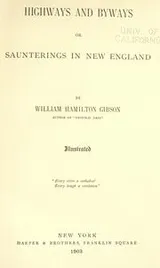 Cover of Highways and byways