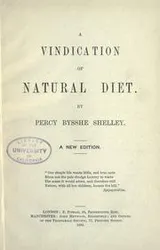 Cover of A vindication of natural diet