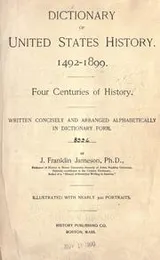 Cover of Dictionary of United States history, 1492-1899
