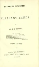 Cover of Pleasant memories of pleasant lands