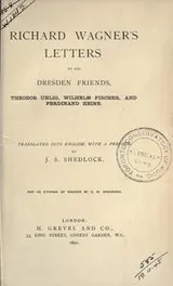 Cover of Richard Wagner's letters to his Dresden friends