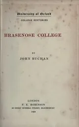 Cover of Brasenose college