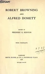 Cover of Robert Browning and Alfred Domett