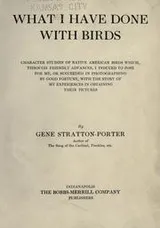 Cover of What I have done with birds