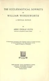Cover of The Ecclesiastical sonnets of William Wordsworth