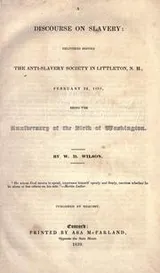 Cover of A discourse on slavery