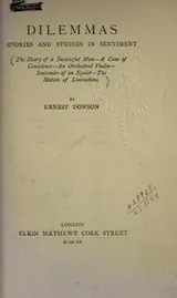 Cover of Dilemmas; stories and studies in sentiment