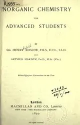 Cover of Inorganic chemistry for advanced students