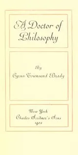 Cover of A doctor of philosophy
