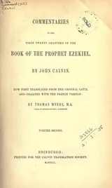 Cover of Commentaries on the first twenty chapters of the book of the Prophet Ezekiel