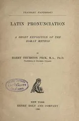 Cover of Latin pronunciation