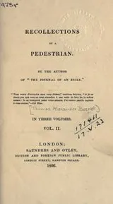 Cover of Recollections of a pedestrian