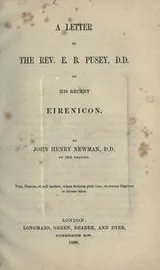 Cover of A letter to the Rev. E.B. Pusey, D.D. on his recent Eirenicon