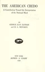 Cover of The American credo