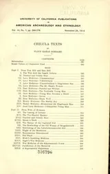 Cover of Chilula texts