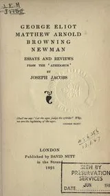 Cover of George Eliot, Matthew Arnold, Browning, Newman