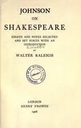 Cover of Johnson on Shakespeare