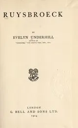Cover of Ruysbroeck