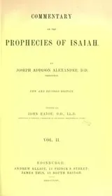 Cover of Commentary on the prophecies of Isaiah