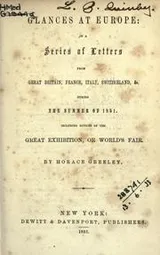 Cover of Glances at Europe