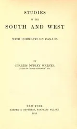 Cover of Studies in the South and West