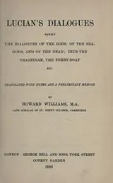 Cover of Lucian's dialogues, namely, the dialogues of the gods, of the sea-gods, and of the dead