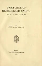 Cover of Nocturne of remembered spring, and other poems