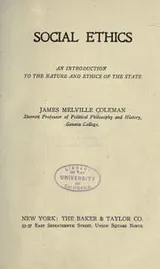 Cover of Social ethics
