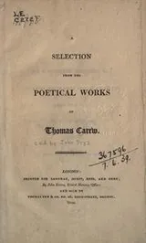 Cover of A selection from the poetical works