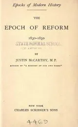 Cover of The epoch of reform