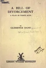 Cover of A bill of divorcement