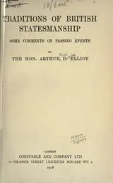 Cover of Traditions of British statesmanship