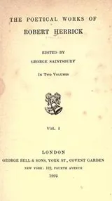 Cover of The poetical works of Robert Herrick