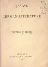 Cover of Essays on German literature