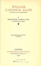 Cover of William Cardinal Allen