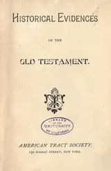 Cover of Historical evidences of the Old Testament