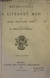 Cover of Recreations of a literary man
