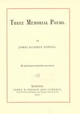 Cover of Three memorial poems