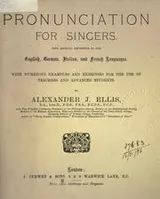 Cover of Pronunciation for singers
