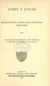 Cover of James T. Fields