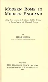Cover of Modern Rome in modern England