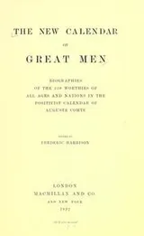 Cover of The new calendar of great men