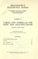 Cover of Tables and formulas for shop and drafting-room