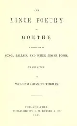Cover of The minor poetry of Goethe