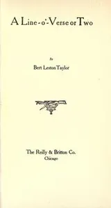 Cover of A line-o'-verse or two