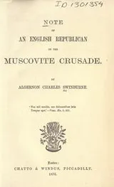 Cover of Note of an English republican on the Muscovite crusade