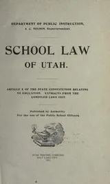Cover of School Law of Utah