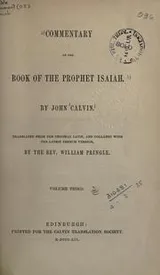 Cover of Commentary on the book of the Prophet Isaiah