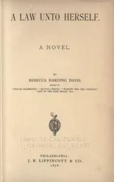 Cover of A law unto herself